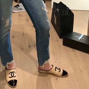 ****SOLD***** CHANEL Rattan Mule Slides